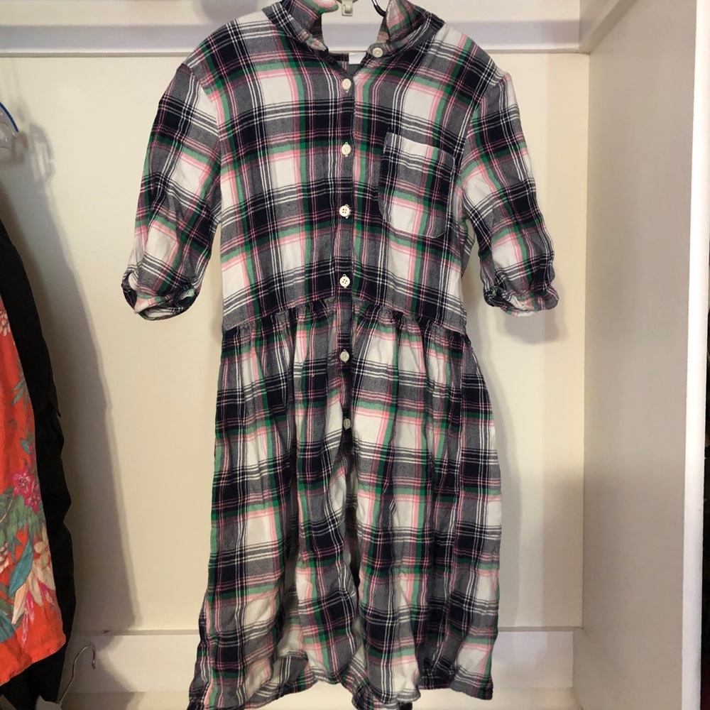 Plaid/Flannel girls 3/4 sleeve dress from Gap Kids